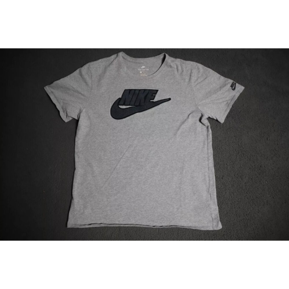 Nike Air T-Shirt Men XL Gray Activewear Athletic Cut Spell Out Swoosh Stich Logo